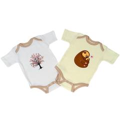 Designer Onesies 2-pk: Sloths + Trees